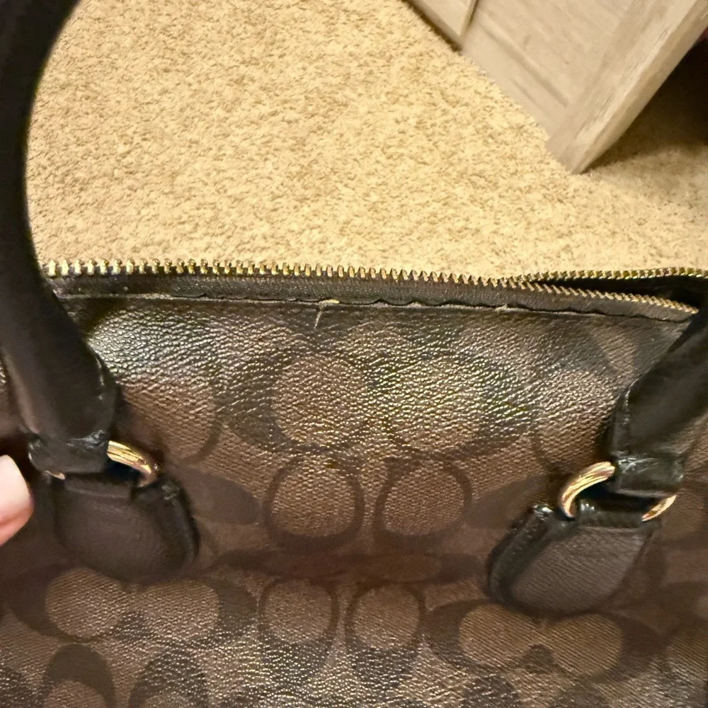 Coach Mini Bennett Brown and Black Satchel Bag